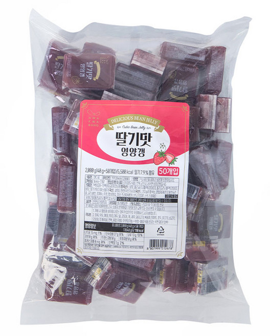 화과방 딸기맛 영양갱 50p, 2kg, 1개