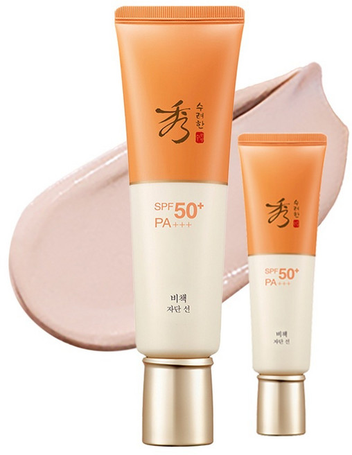 수려한 비책자단 선크림 SPF50+ PA+++, 50ml, 2개