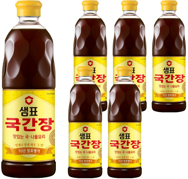 샘표 국간장, 860ml, 6개
