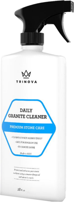 美國 TRINOVA DAILY GRANITE CLEANER 花崗岩清潔劑 附擦拭巾, 18oz, 1瓶