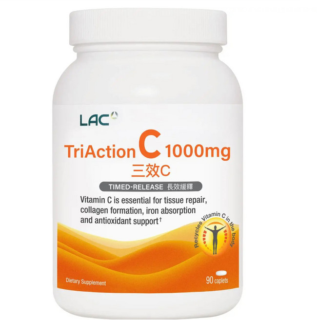 LAC 利維喜 三效C1000食品錠, 1個, 90顆