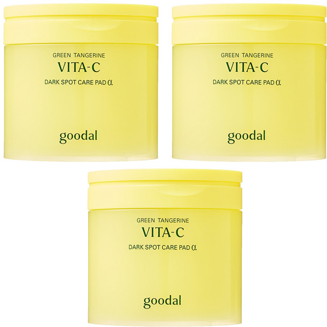 goodal 青橘維他命C淡斑護理棉片 Alpha 160ml, 70枚入, 3個