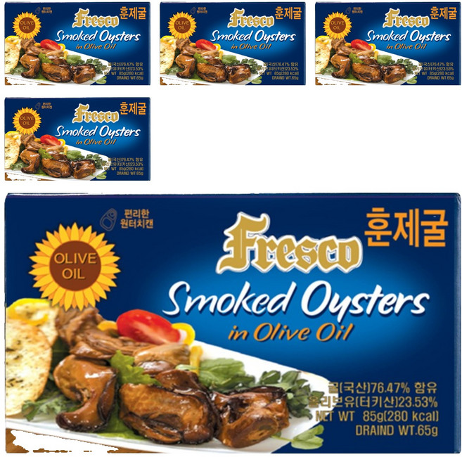 Fresco 훈제 굴, 65g, 5개
