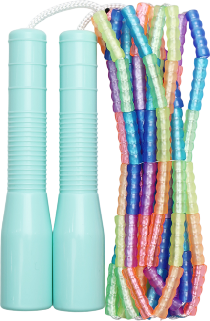 제이에프로프 어린이용 무지개 연질구슬줄넘기 4~8세, 민트, 1개