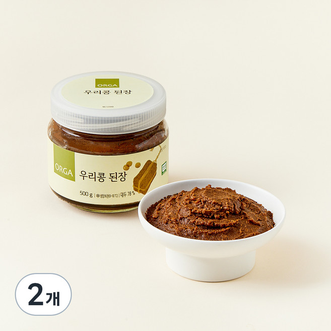 올가 우리콩 된장, 500g, 2개