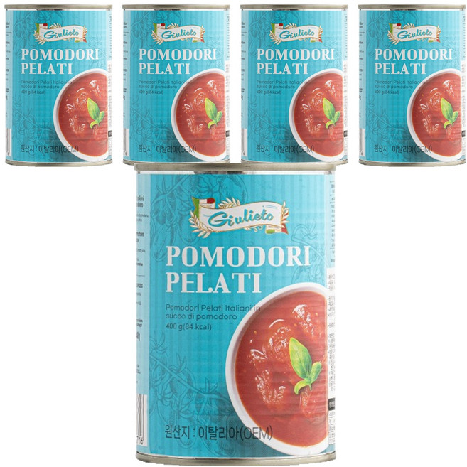 줄리에토 토마토홀 포모도리 필라티, 400g, 5개