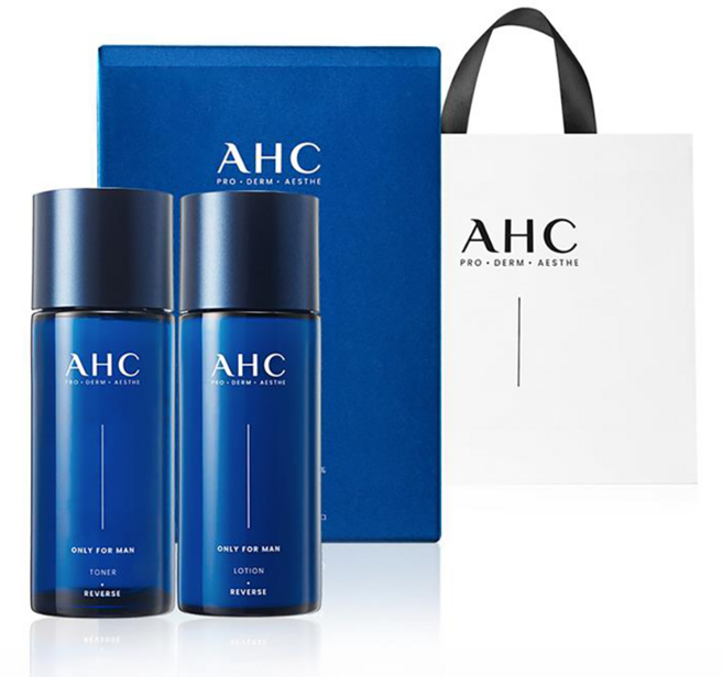 AHC 온리포맨 스킨케어 2종 + 쇼핑백 세트, 1세트