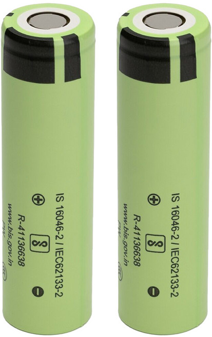 YADI 亞第 日本松下 平頭 可充式鋰電池 3300mAh 18650, 1組, 2個