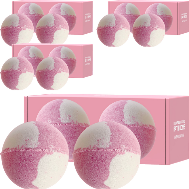 쿤달 버블 앤 스파클링 배쓰밤 베이비파우더, 200g, 8개