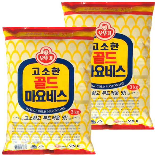오뚜기 고소한 골드 마요네즈, 3kg, 2개