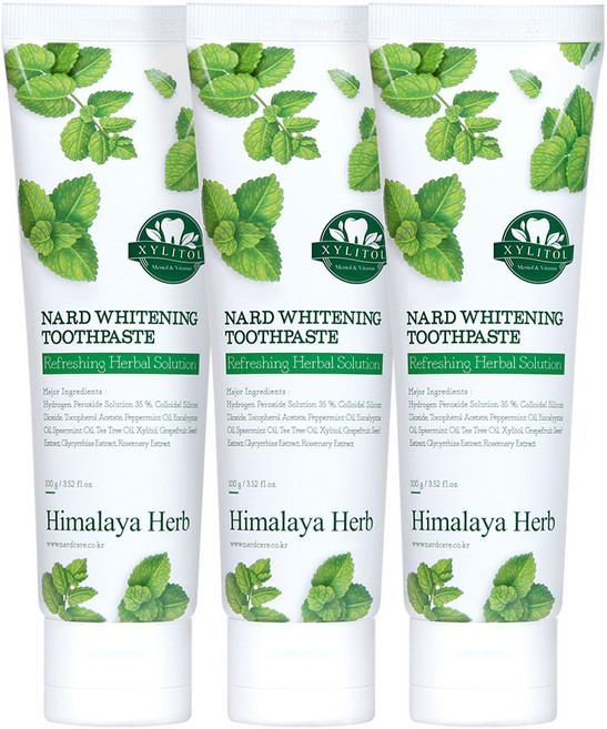 나드 부케가르니 미백 치약, 100g, 3개