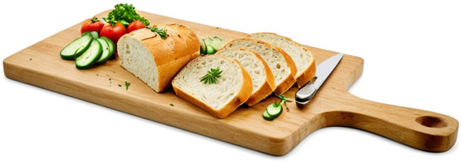 헤르조그 마호가니 통원목 핸들 사각 도마, 우드, 1개