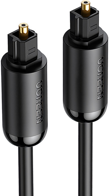 UGREEN 綠聯 Toslink公對公數字光纖線 AV122, 1.5m, 黑色, 1條