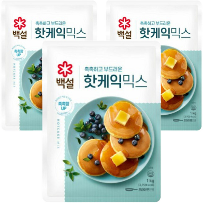 백설 핫케익믹스, 1kg, 3개