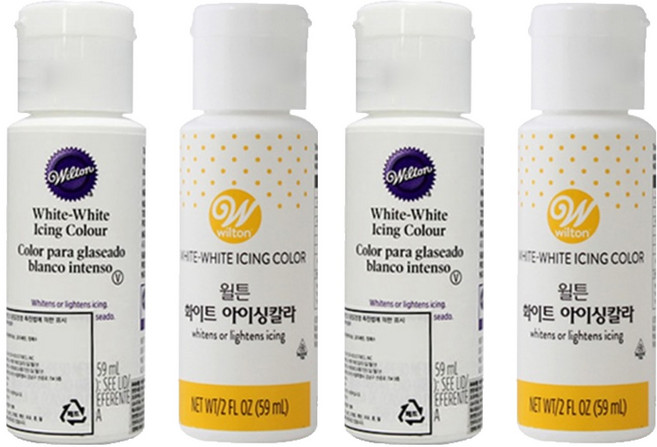 윌튼 화이트 아이싱칼라 랜덤 발송, 59ml, 4개