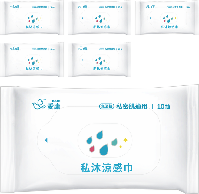 icon 愛康 私沐涼感巾, 6包
