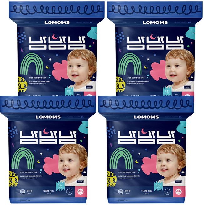 로맘스 밤밤밤 팬티형 기저귀, 키즈형(Kid), 72매