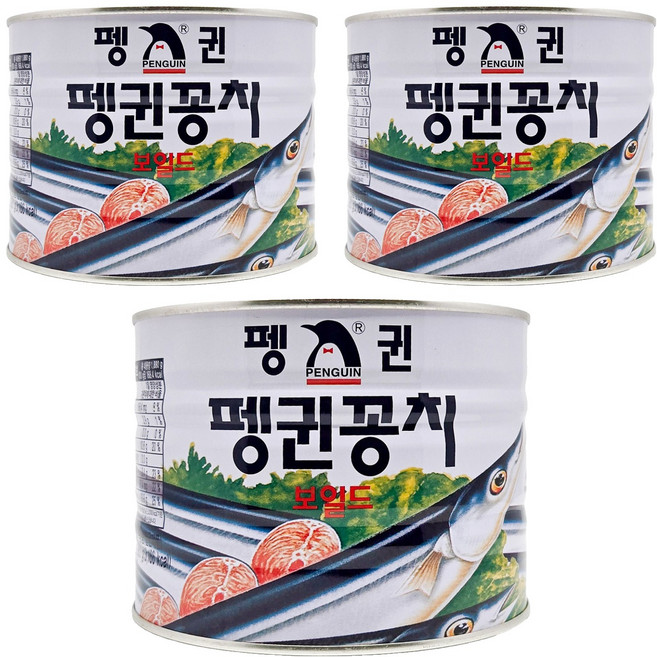 펭귄 꽁치보일드, 1.88kg, 3개