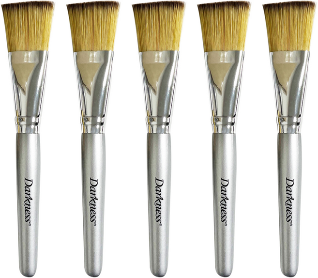 다크니스 피부미용 팩 붓, 5개, 혼합색상