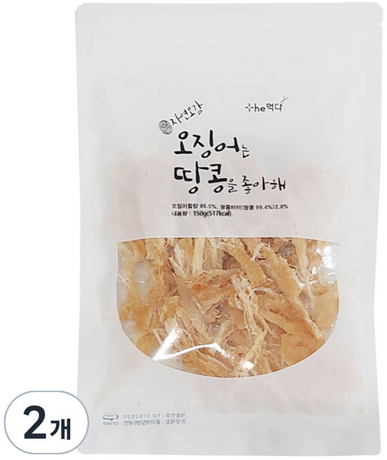 더먹다 신선 오징어 땅콩버터맛, 2개, 150g