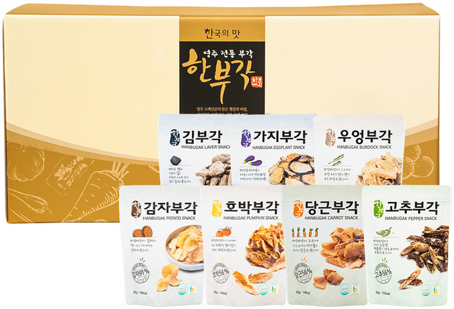 한부각 채소부각 선물세트 1호 30g x 7종, 1세트, 210g