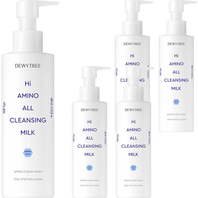 듀이트리 하이 아미노 올 클렌징 대용량 밀크, 400ml, 5개
