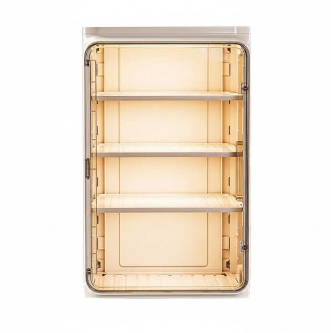 小麥購物 防塵杯子收納置物架 大 L1384, 1個, 米白色