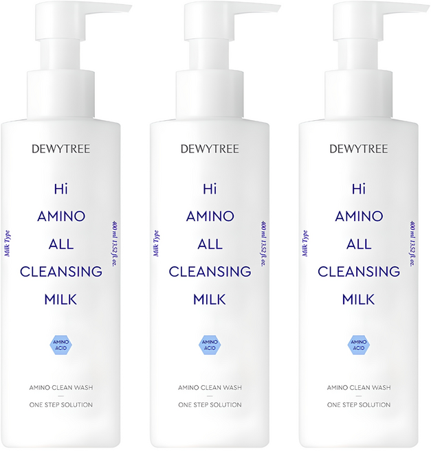 듀이트리 하이 아미노 올 클렌징 대용량 밀크, 400ml, 3개