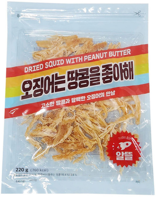 더먹다 오징어는 땅콩을 좋아해, 220g, 1개