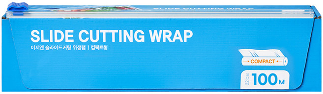 EZn이지엔 슬라이드 커팅 위생랩 컴팩트형, 100m, 1세트