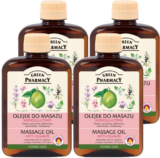 GREEN PHARMACY 舒緩緊實樂活按摩油, 200ml, 4瓶