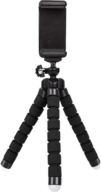 리브에잇 고프로 휴대폰 거치 문어발 삼각대, 블랙, 1개
