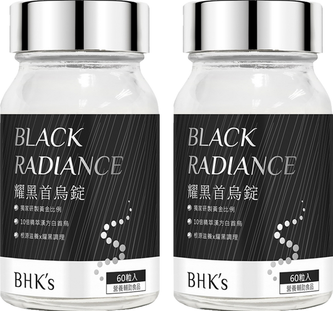 BHK's 耀黑首烏錠, 60顆, 2罐
