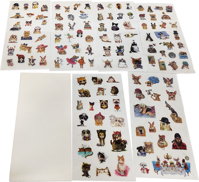 和紙裝飾貼紙, 賣萌噠喵, 1包