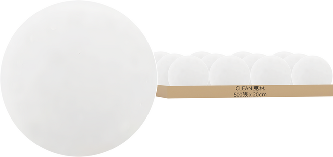 CLEAN 克林 氣炸鍋紙 蒸籠紙 烘焙紙 無孔 吸附油脂 FDA認證 ISEGA認證 耐熱220度C 20cm, 500張, 1包