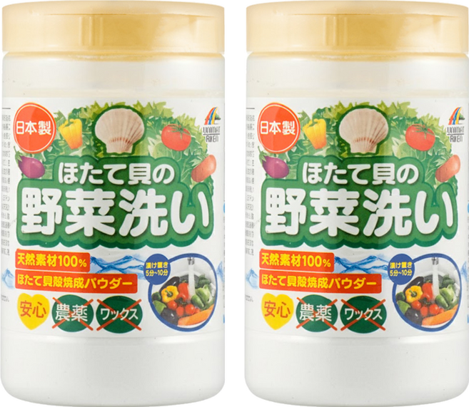 UnIMAT RIKEN 蔬果清潔貝殼粉 日本產, 100g, 2罐