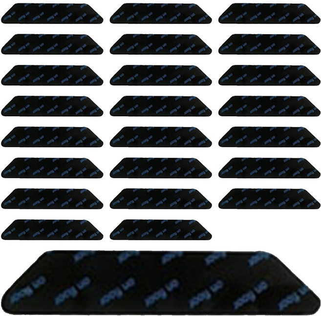 생활살림 이불 러그 밀림방지 양면 젤 패드 사다리꼴형, 24개, 블랙