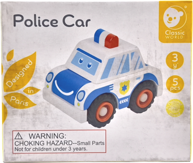 Classic WORLD 客來喜 歡樂拼裝警車, 警車, 1個