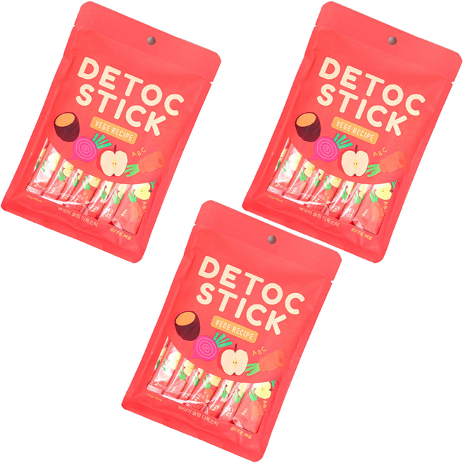 바잇미 슬림 디톡스틱, 혼합맛(사과/비트/당근/고구마/양배추/블루베리/브로콜리/프락토올리고당/마누카꿀/한천코엔자임Q10/밀크씨슬), 112g, 3개