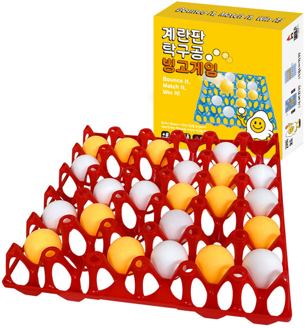 재미존 계란판 탁구공 빙고게임, 혼합색상, 1개