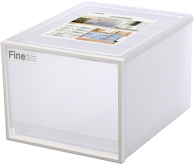 KEYWAY 聯府 單抽屜整理箱 深型 50L, 透明色, 1個