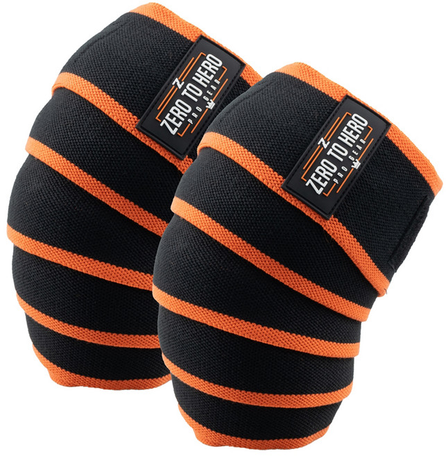 제로투히어로 히어로 헬스 무릎 보호대 타입 2, 2개, 오렌지