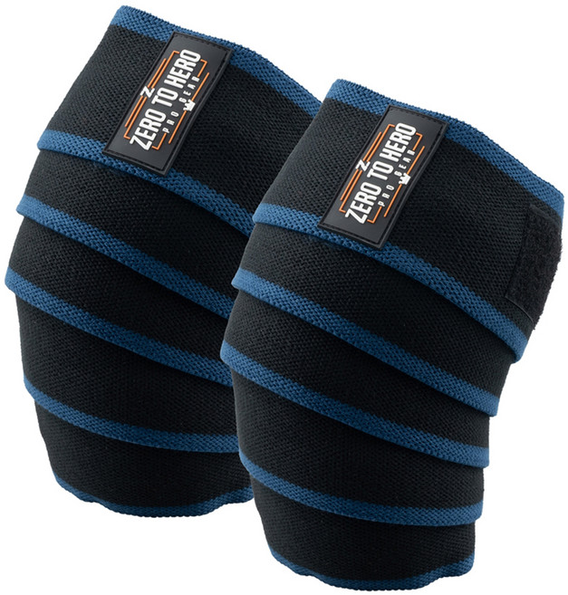 제로투히어로 히어로 무릎 보호대, 2개, 블루
