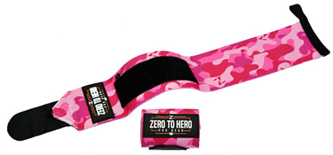 제로투히어로 카모 손목보호대 EXCLUSIVE 좌우세트, 1세트, 핑크 카모