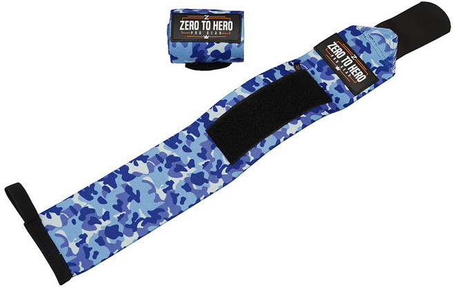 제로투히어로 카모 손목보호대 EXCLUSIVE 좌우세트, 1세트, 블루 카모
