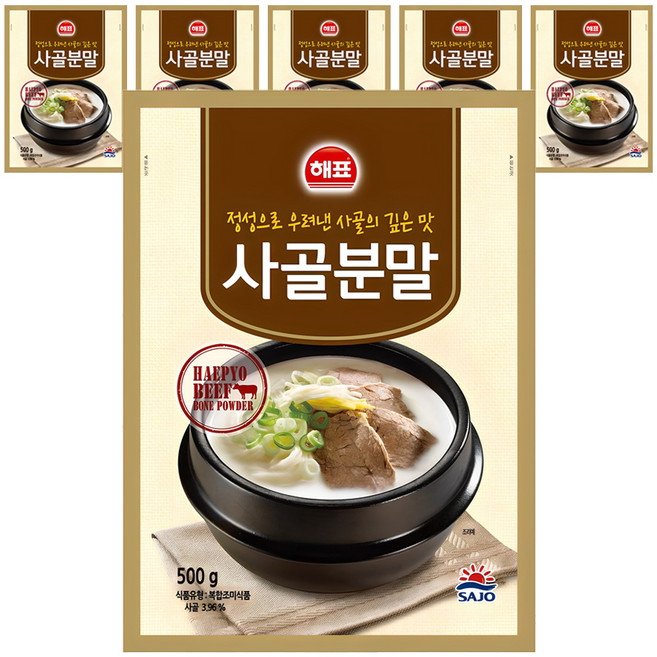 해표 사골분말, 6개, 500g