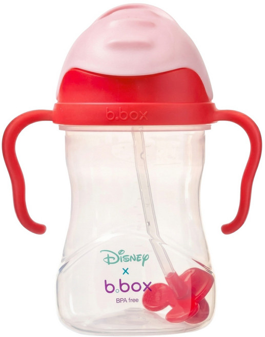 b.box 吸管水杯 240ml, 米妮 紅色 + 粉色, 1個