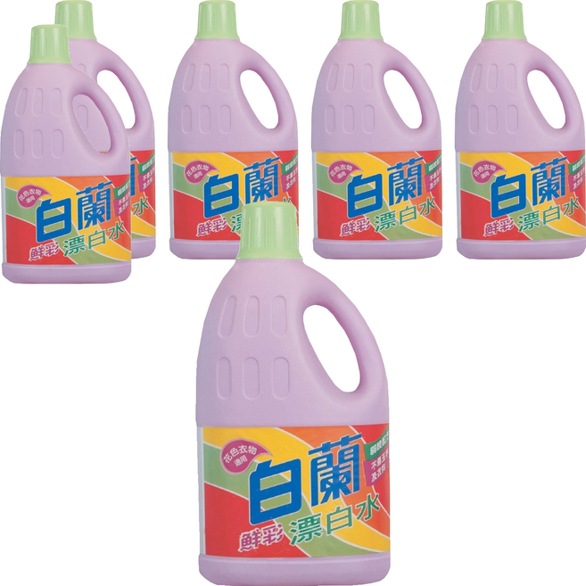 白蘭 鮮彩漂白水 家庭號, 2L, 6瓶
