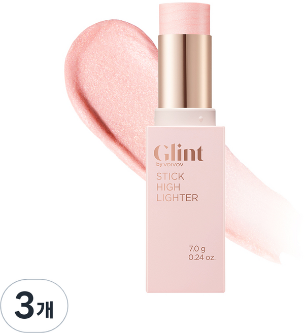 Glint 스틱 하이라이터 7g, 03 로지 문, 3개