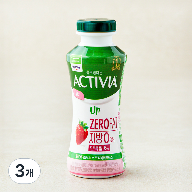 풀무원 다논 액티비아 UP 딸기, 210ml, 1개입, 3개
